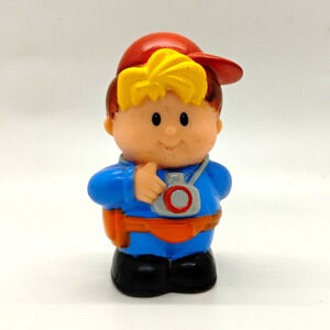 3" Boy Figure with Red Hat and Camera - Unbranded